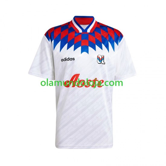 Camisola Olympique Lyonnais 1995 1996 Retro Homem Equipamento Primeiro Manga Curta